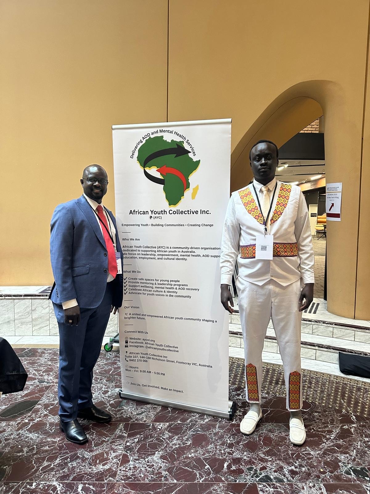 AYC Founder/CEO and a South Sudanese community leader at Melbourne University