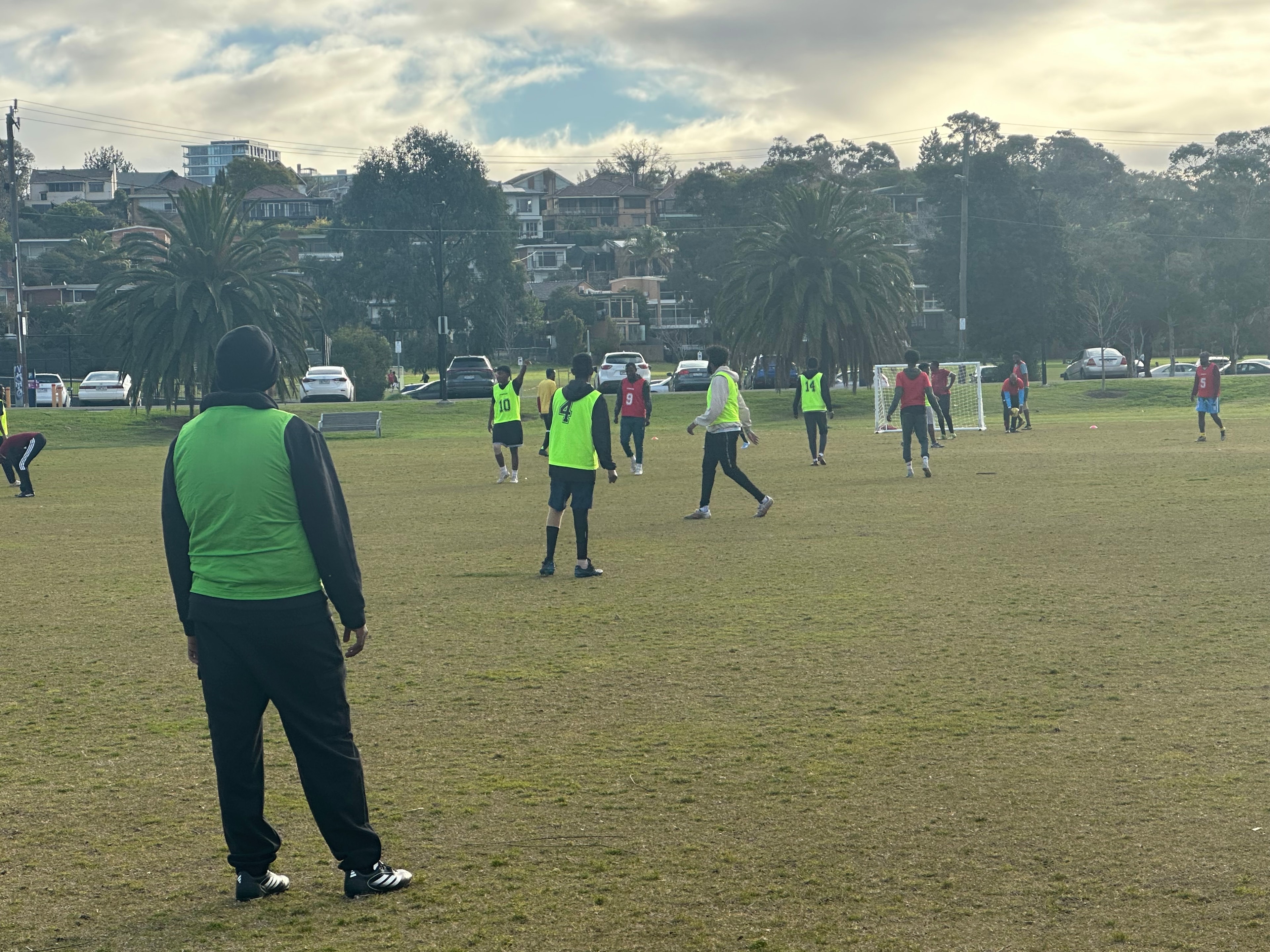 African youth participating in community sport and recreation